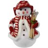 Dekorácia MagicHome Vianoce, Snehuliak s lyžami, 30 cm