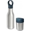 Joseph Joseph Termo fľaša LOOP&SIPP 81129 500 ml, + termo hrnček 340 ml, modrá, nerezová oceľ