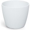 Kvetináč LAMIA 13,8 cm - farba: biela (Prosperplast DLAM140-S449)
