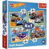 Puzzle Autíčka Hot Wheels 4v1