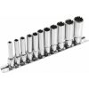 Extol Premium 8818110 | Sada nástrčných kľúčov predĺžených, MultiLock, na koľajničke, metrické 1/4″, 4-13 mm - 11-dielna