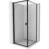 Mexen Mist-B, 1-krídlový výklopný sprchový kút ľavý 80 x 80 cm, číre sklo-čierny rám, 8A2T-080-080-70-70-L