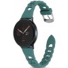 eses Silikónový remienok splietaný pre Samsung Galaxy Watch 4, 5, 6, 7 - Zelený, 20 mm