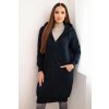 Women's Long Insulated Hooded Sweatshirt - Dark Blue čierna One size Kesi 5907302128126