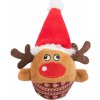 Xmas Reindeer vianočná plyšová loptička sob 6 x 12 cm