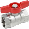 Guľový kohút GIACOMINI R251D FF3/4“ so závitom, motýlik, voda, mosadz/chróm R251X004