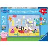 RAVENSBURGER Puzzle Prasiatko Peppa: Pepino dobrodružstvo 2x12 dielikov
