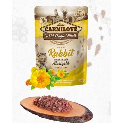CARNILOVE cat kapsa KITTEN RABBIT/marigold - 24x85g