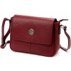 Gregorio stredná kožená crossbody kabelka Bordová