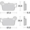 MOTO-MASTER BRZDOVÉ DOŠTIČKY KH367 SINTER METAL SOFT: 22 (NITRO SPORT) KÁVA