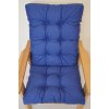 Nábytek PEGAS Polstr na zahradní křeslo vysoké - látka tmavě modrý melír