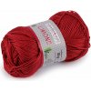 Bavlnená pletacia priadza Limone 50 g - (208) červená