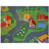 Detský koberec ULICE DEDINA CESTY KRUHOVÝ OBJAZD ULICE 200x200 cm