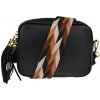 NovaKabelka.sk Bala Nera s prídavným popruhom IV kožená talianska crossbody kabelka čierna