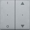 Kryt pre modul tlačidlový 2diel. pikt.1/0-šíp. hliník Merten KNX SysM (Schneider)