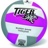 Kožená volejbalová lopta Fluo Tiger fialová veľkosť 5