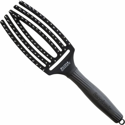 Kefa na vlasy Olivia Garden Fingerbrush Combo Black Medium BR-FB1PC-CM000