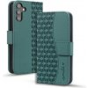 Peňaženkové kožené puzdro Business na Samsung Galaxy A25 5G - Zelená