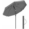 SongmicsHome Slnečník SOLARA, Ø160cm, šedá GPU060G01