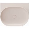 Ravak Yard - Umývadlo 61x50 cm, bez prepadu, bez otvoru na batériu, Alabaster Pink XJX0G060000
