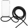 Kryt na mobil Fixed Pure Neck s čiernou šnúrkou na krk pre Apple iPhone 7/8/SE 2020/2022 FIXPUN-100-BK