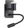 Brilagi | Brilagi - LED Flexibilná nástenná lampa NUBILA 1xE27/25W/230V + LED/3W čierna | BG1558