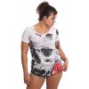 Yakuza dámske tričko Floating Curved Crew Neck GSB 25114 white Farba: biela, Veľkosti dámske: XS