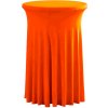 TENTino Elastický obrus SKIRTING na koktejlový bistro stôl 80 cm VIAC FARIEB Farba obrusu: ORANŽOVÁ / ORANGE