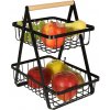 Dvojposchodový kôš na ovocie kovový
