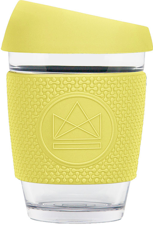 Neon Kactus Skleněný hrnek na kávu 0,34 l žltý