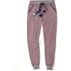 MUSTANG Dámske pyžamové nohavice vínovej farby Grafical S
