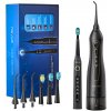 Sonic toothbrush with tip set and water fosser FairyWill FW-507+FW-5020E (black) Varianta: uniwersalny