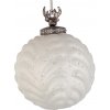 Bizzotto Guľa sklo vianočná biela s jeleňom 10 cm 46937