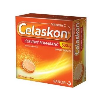 Celaskon Vitamin C 500 mg Červený Pomaranč tbl.eff.30 x 500 mg