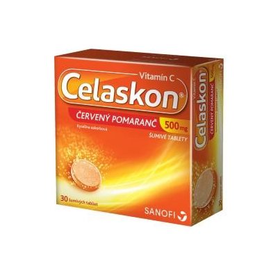 Celaskon Vitamin C 500 mg Červený Pomaranč tbl.eff.30 x 500 mg