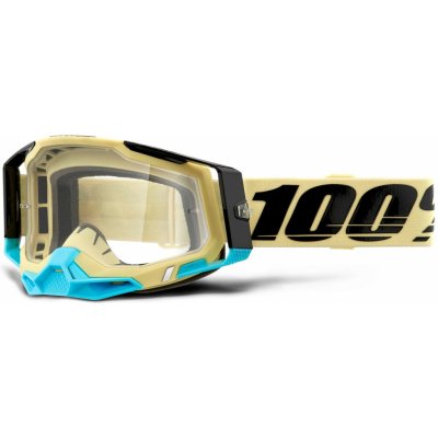 100% Racecraft 2 Airblast, Čiré plexi, motokrosové brýle