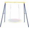 Costway Detský záhradný kovový rám na hojdačku Frame - modro-žltý