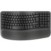 Logitech klávesnice Wave keys - bezdrátová/bluetooth/ergonomická/CZ/SK - grafitová 920-012307