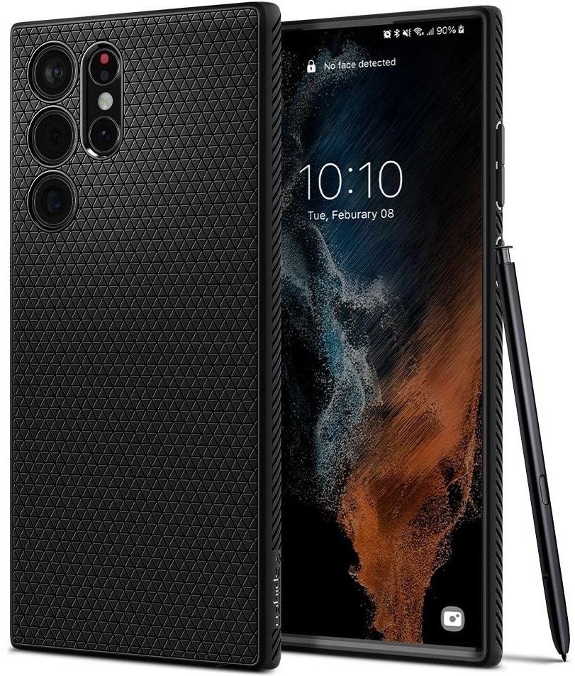 Púzdro Spigen Liquid Air Matte Samsung Galaxy S22 Ultra 5G čierne