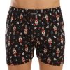 Voľné sviatočné vianočné pánske boxerky 016 černé