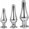Dream Toys Gleaming Love Pleasure Set Silver, tréningová sada 3 kovových análnych kolíkov