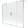 Mexen Velar Duo, vaňová zástena 2-krídlová s posuvnými dverami 190 x 150 cm, 8mm číre sklo, chrómový profil, 896-190-000-02-01