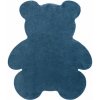 Najkoberce protišmykový SHAPE 3146 Medveď Shaggy - modrý plyš 80x96 cm