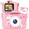 Iso Trade Digitálny fotoaparát pre deti Koník X5 ružový 64 GB karta