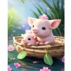 Diamantový obraz Prasiatka v loďke