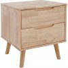 Tempo Kondela Nočný stolík, masívne drevo, prírodná, BRUNI
