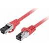 Lanberg Patchcord kat.8.1 S/FTP CU 0,5m red fluke