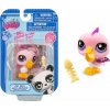 Littlest Pet Shop 1 figúrka - ružový vtáčik