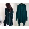 Fashionweek Italský teplý svetr velmi originální střih MD68 K6 zelená