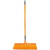 Metla Strend Pro, 400 mm, zahnuté štetiny, s teleskop. násadou